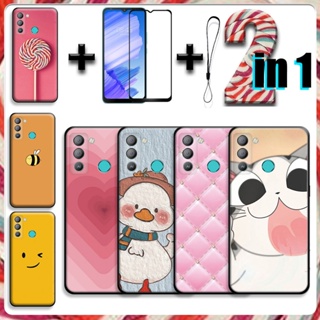 2 IN 1 เคสเซรามิค พร้อมกระจกนิรภัยกันรอยหน้าจอ สําหรับ Tecno Pop 5 LTE