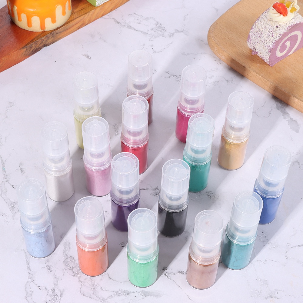 ผงฝุ่นกลิตเตอร์ แวววาว กินได้ 5 กรัม / 10 กรัม สําหรับเครื่องมือตกแต่งเค้ก - รูปที่ 3