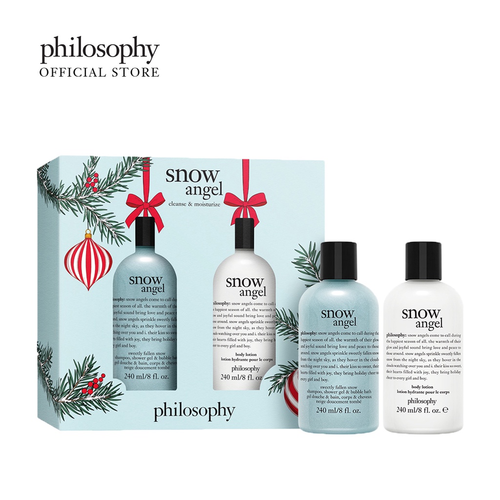 Shopee Thailand - Philosophy Snow Angel Cleanse & Moisturize Set (Shower Gel  240ml + Body Lotion 240ml)