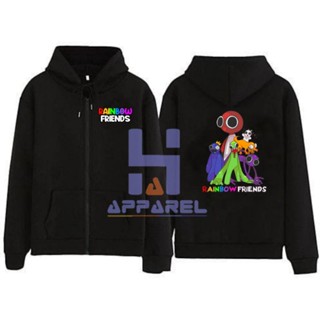 เสื้อแจ็กเก็ต เสื้อฮู้ดดี้ มีซิป ลายเกม Rainbow FRIENDS ROBLOX สําหรับเด็ก