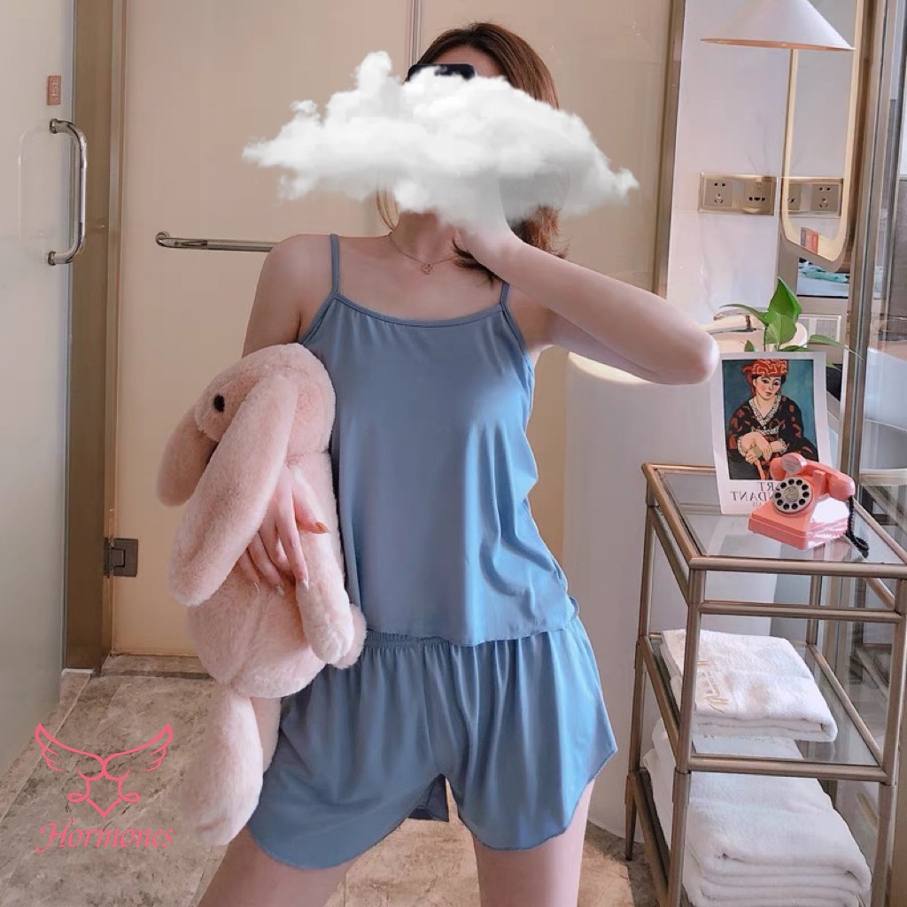 Hormones💮💮 ชุดนอนผญ ชุดนอนนิ่มใส่สบาย ผ้านุ่มและระบายอากาศได้ดี ส่งจากไทย(H9043)