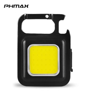 Phmax ไฟ LED ขนาดเล็ก แบบพกพา สําหรับตั้งแคมป์กลางแจ้ง ที่เปิดขวด พวงกุญแจไฟฉาย ฟลัดไลท์ แข็งแรง โคมไฟแม่เหล็ก ไฟทํางาน COB