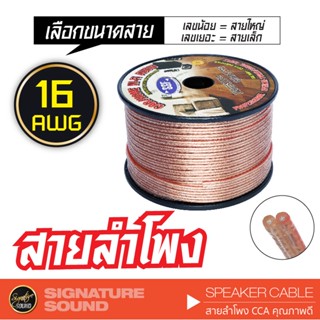 [MEGAM15 ลด120฿] SignatureSound สายลำโพง 16AWG  CCA คุณภาพดี สายลำโพงรถยนต์ เปอร์เซ็นต์ทองแดงสูง สายลำโพง