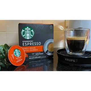 ✔️✔️ STARBUCKS® COLOMBIA ESPRESSO กาแฟ แค็ปซูล dolce-gusto 12 แคปซูล 1 กล่อง