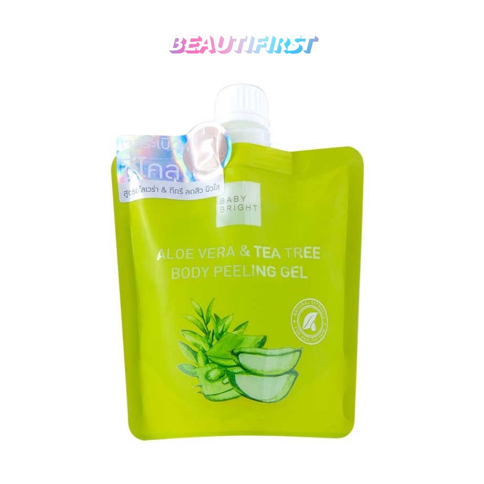เจลระเบิดขี้ไคล BABY BRIGHT ALOE VERA & TEA TREE BODY PEELING GEL (200ml)