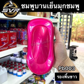 สีพ่นรถยนต์ สีชมพูบานเย็น (มุกชมพู) สี2k สีพ่นรถมอเตอร์ไซค์ สีสเปรย์2k svrcarpaint (รองพื้นขาวก่อน) Pb003