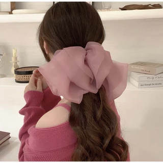 New!!💗พร้อมส่ง💗กิ๊บโบว์ติดผมแบบสปริง ผ้าชีฟองพองตัวสวย ตรงปก โบว์ขนาดใหญ่ กิ๊บติดผมสไตล์เกาหลี