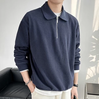 Polo 8240 เสื้อโปโลแขนยาว คอปกมีซิป กันหนาว