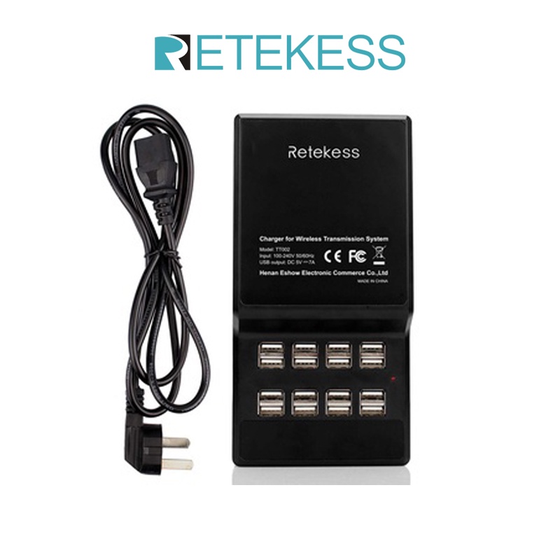 Retekess TT002 ฐานชาร์จ USB 16 พอร์ตสําหรับ T130 T130S TT106 TT126 TT127 TT128 TT125 TT122 TT109 TT112 TT106S Tour ท่องเที่ยวระบบ