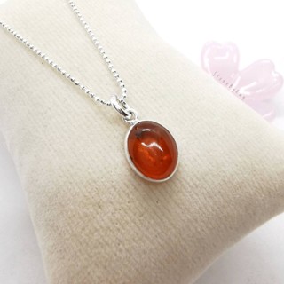 สร้อยคอเงินจี้อำพัน Amber Silver Pendant with Necklace