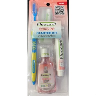 ชุดแปรงจัดฟัน Fluocaril ORTHO 123 Starter Kit สำหรับคนจัดฟัน