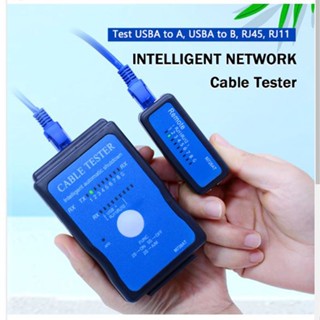 เครื่องทดสอบสายแลน Network Cable Tester  แถมถ่าน 9 โวลต์ 1 ก้อน ฟรี ท 11