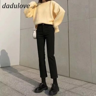 DaDulove💕 New Korean Style High Waist Denim Straight Pants Niche Cropped Pants Fashion Womens Clothing