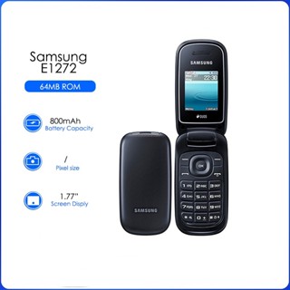 ของแท้ โทรศัพท์มือถือ Samsung E1272 Flip E1272 GSM 2G วิทยุ FM