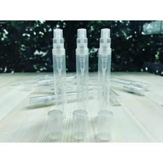 ขวดสเปรย์ผอมใส + ฝาสเปรย์ หัวฉีดแรง ฝาแน่นไม่ซึม ขนาด 5ml แพ็คละ 3 ขวด