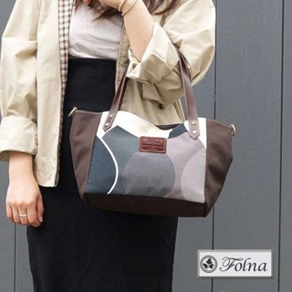 กระเป๋าถือ มือสองแบรดน์ folna handbag leather งานนอกจากญี่ปุ่น