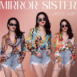 Code : 21018.5 เสื้อคอจีน เสื้อลายดอก งานป้าย Mirrorsister