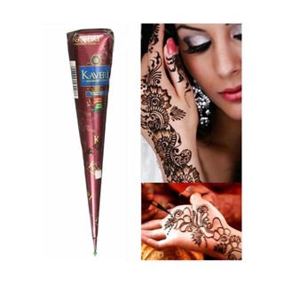 Kaveri Mehendi Henna กรวยสักสีน้ําตาลเข้ม