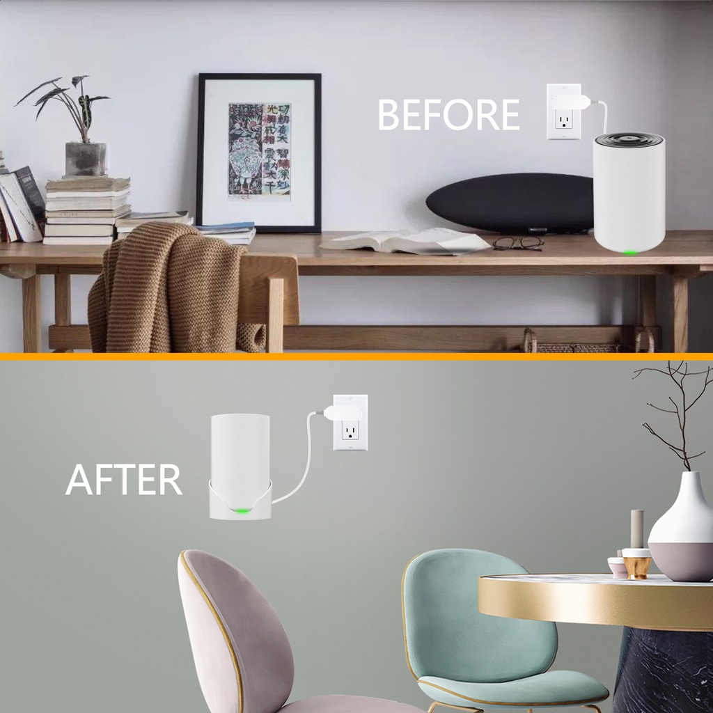 STANSTAR Wall Mount สําหรับ TP-Link Deco X68/XE75/XE75 Pro AX5400 ทั้งตาข่าย Wi-Fi 6 ระบบ,ประหยัดพื้นที่แขวนผนังยึดสําหรับ Wi-Fi Booster, Cable Organizer ไม่มี Me