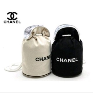 เป๋าสะพายถัง CHANEL สีดำผ้าแคนวาส