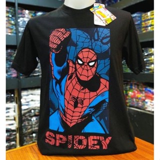 เสื้อMarvel ลิขสิทธิ์แท้ ลาย SpiderMan สีดำ (MVX-266)