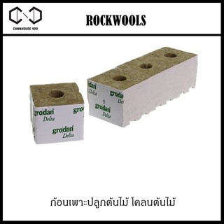 Rockwool 40x40x40mm. ร็อควูล แพ็ค 10/20/30 ชิ้น ก้อนสำหรับเพาะปลูกต้นกล้าเมล็ดพันธ์ุ ไฮโดรโปนิกส์ hydroponics