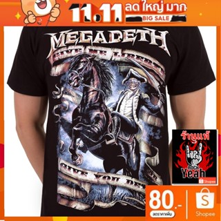 เสื้อวง Megadeth เสื้อยืดลาย เมกาเดธ เสื้อยืด วงดนตรี เสื้อวินเทจ RCM1720