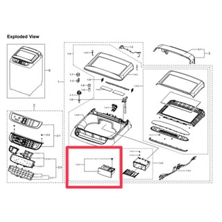 SAMSUNG อะไหล่แท้ศูนย์ ถาดใส่ผงซักฟอกอะไหล่เครื่องซักผ้าซัมซุง / CASE DETERGENT/DC97-17511B รุ่น WA95F5S7MTA/ST