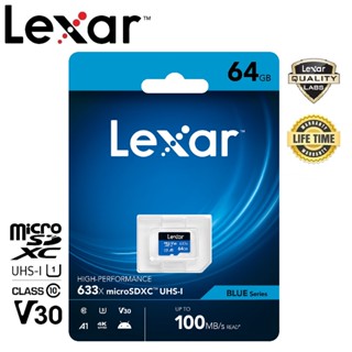 แหล่งขายและราคาLexar 64GB High-Performance Micro SDXC 633xอาจถูกใจคุณ