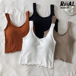  Royal Underwear เสื้อกล้ามครอป เต็มตัว ผ้าไหมพรม เสริมฟองน้ำ ใส่สบาย Pretty Bra มี4สี BBB253