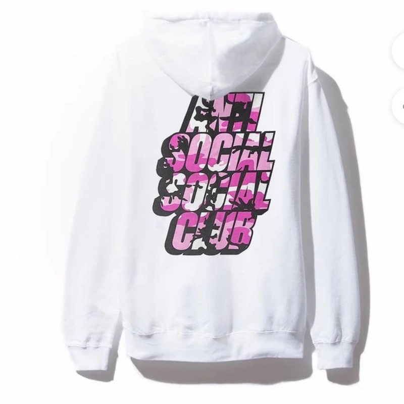 (New) Anti Social Social Club 📵 Blocked pink camo Hoodie 🎀 ของแท้