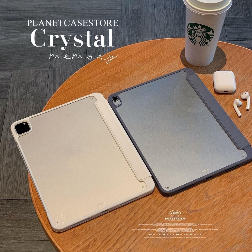 🔥พร้อมส่ง🔥เคสไอแพด Crystal Acrylic Air6 Air7 11/13 ช่องเก็บปากกาซ้าย เคส ipad Air5/4 Gen11 ใสสวยงาม