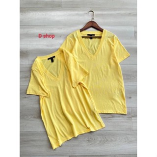 เสื้อยืดคอวีแบรนด์เนมแท้