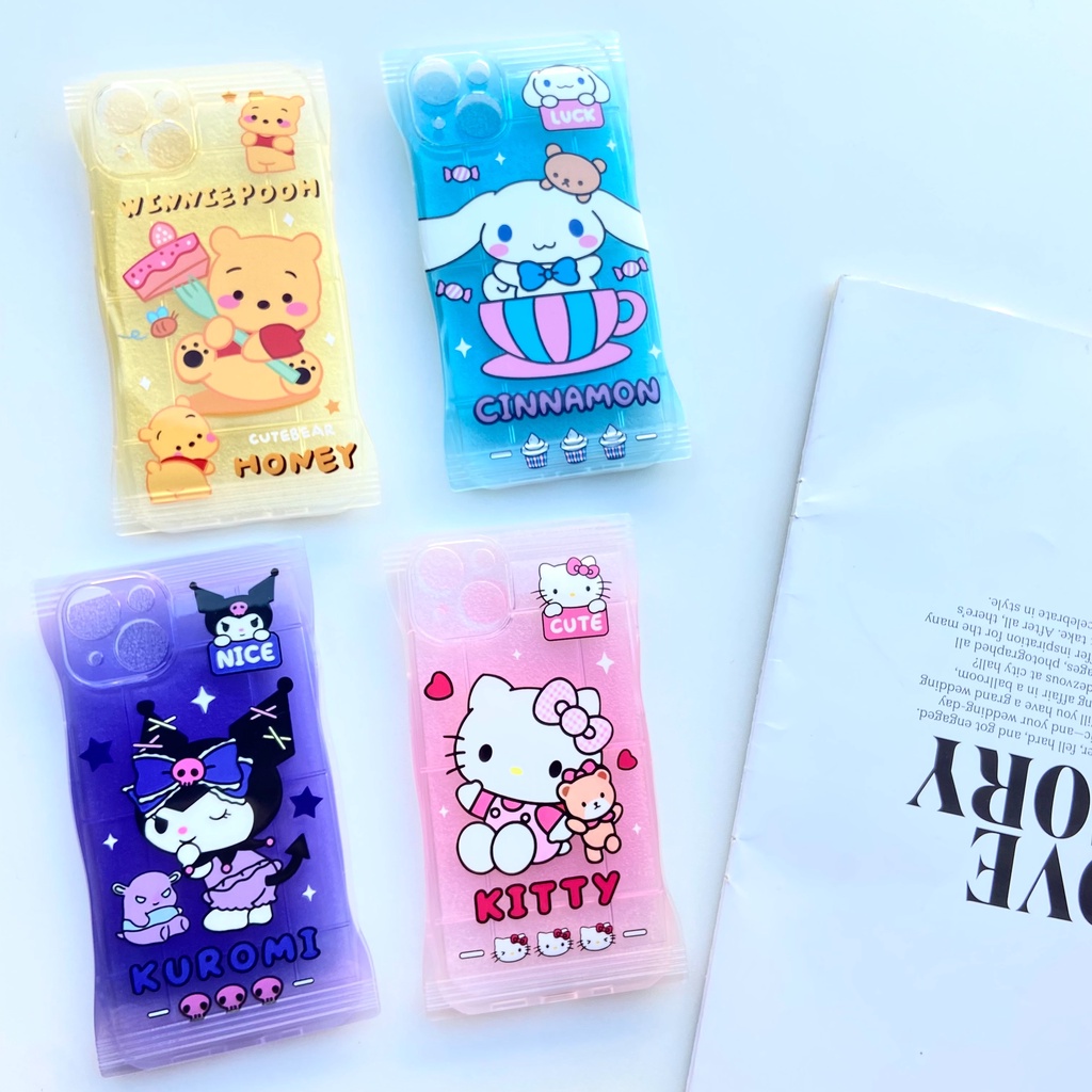 เคสถุงขนม ลายการ์ตูนน่ารัก(พร้อมส่ง)สำหรับไอโฟน7/8/7p/8p/11/11promax/13/13pro/13promax/14/14pro/14pr