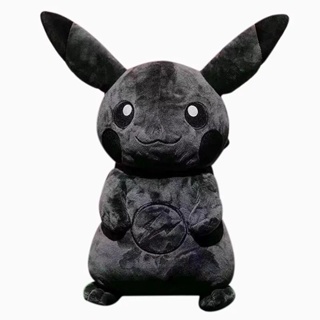 ◄Fujiwara Hiroshi Lightning joint dark Pikachu ตุ๊กตาตุ๊กตาน่ารักสีดำ Pikachu หมอนวันเกิดของขวัญหญิง