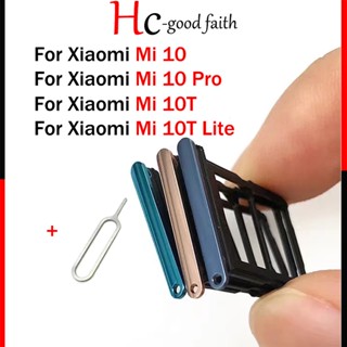 ใหม่ ถาดใส่ซิมการ์ด SD คุณภาพสูง พร้อมเครื่องมือซ่อมแซม แบบเปลี่ยน สําหรับ Xiaomi Mi 10 Mi10 Pro Mi 10T Lite