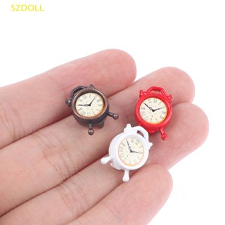 [cxSZDOLL] นาฬิกาปลุกจิ๋ว 1:12 สําหรับตกแต่งบ้านตุ๊กตา 1 ชิ้น