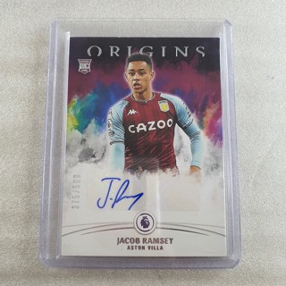 การ์ดลายเซ็น RC Jacob Ramsey / Aston Villa /Panini Origins ดาวรุ่ง การ์ดฟุตบอล Rookie Auto EPL พานินี่ Panini TOPPS