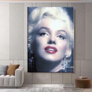 โปสเตอร์ผ้าใบ ลายภาพยนตร์ Marilyn Monroe Portrait สไตล์คลาสสิก สําหรับตกแต่งผนัง