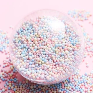 100g/50g/20g Macaroon Foam ball 2-3mm 4-6mm 2 ขนาดให้เลือก DIY ของขวัญกล่องตกแต่ง