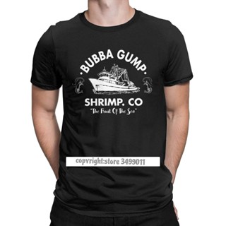 เสื้อยืด พิมพ์ลายกุ้ง Bubba Gump ตลก สําหรับผู้ชาย