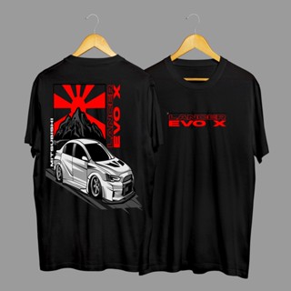 เสื้อยืด พิมพ์ลายรถยนต์ Mitsubishi Lancer Evo X พรีเมี่ยม ล่าสุด