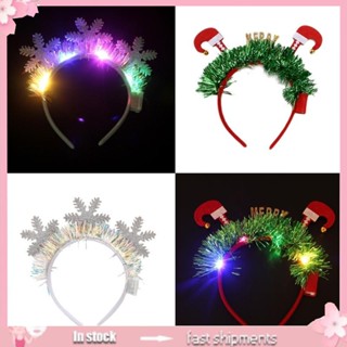 Yoioi Light Up Christmas Hairhoop ที่คาดผมปาร์ตี้วันหยุดคอสเพลย์เครื่องแต่งกายตกแต่งงานปาร์ตี้