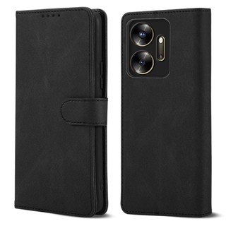 Infinix Zero 20 เคส Phone Holder Stand Case Infinix Zero 20 X6821 เคสฝาพับ Wallet PU Leather Back Cover