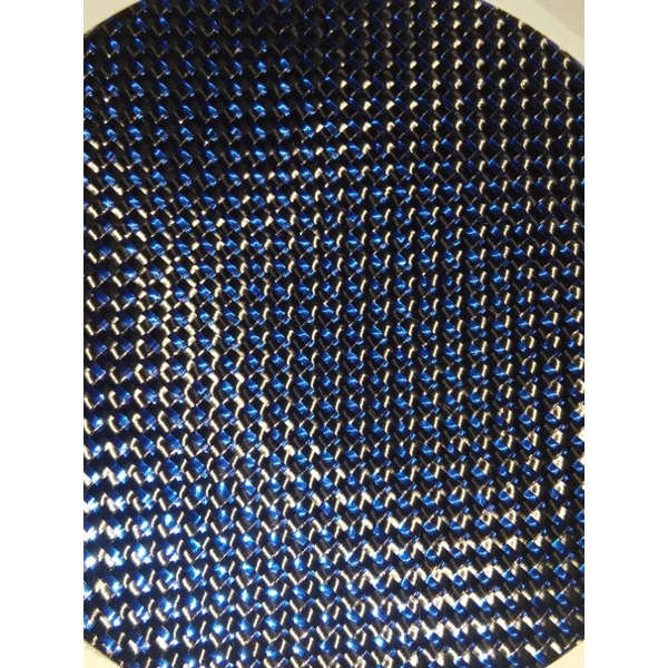 ผ้าคาบอน​แท้ เกรดพรีเมี่ยม ดำน้าเงิน ไพลิน ลาย 1carbon aluminized black / blue high reflection,high quality เลือกขนาดได้