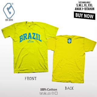 เสื้อยืด พิมพ์ลาย Brazil world cup distro