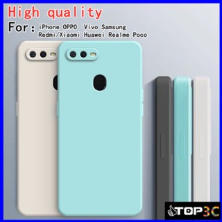 เคส Oppo A5S เคส Oppo F9 เคส Oppo A7 เคส Oppo A12 A3S F11 F5 F7 F11 Pro เคสโทรศัพท์มือถือ สีพื้น สําหรับ YT