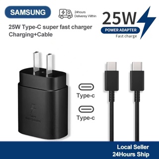 ชาร์จเร็วสุด Samsung Note10 ชุดชาร์จ 25W 45Wหัวชาร์จเร็วซัมซุงของ type C cable รองรับรุ่น S20 S21 S22 A70 A71 A80