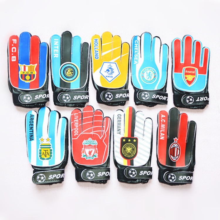 LOCAL Kids Goalkeeper Gloves Football Club Soccer Futsal Sports Equipment Training Glove Kelab Bola Sepak Size Budak #8