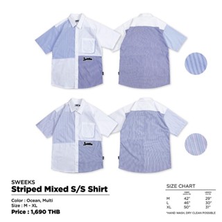 SWEEKS STRIPED MIXED S/S SHIRT